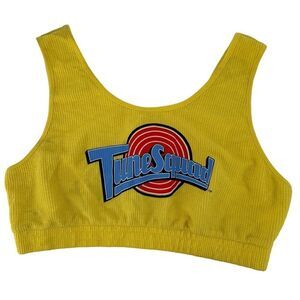Space Jam Tune Squad Crop Top Size XXL Ribbed Retro Scoop Neck Tank Throwback